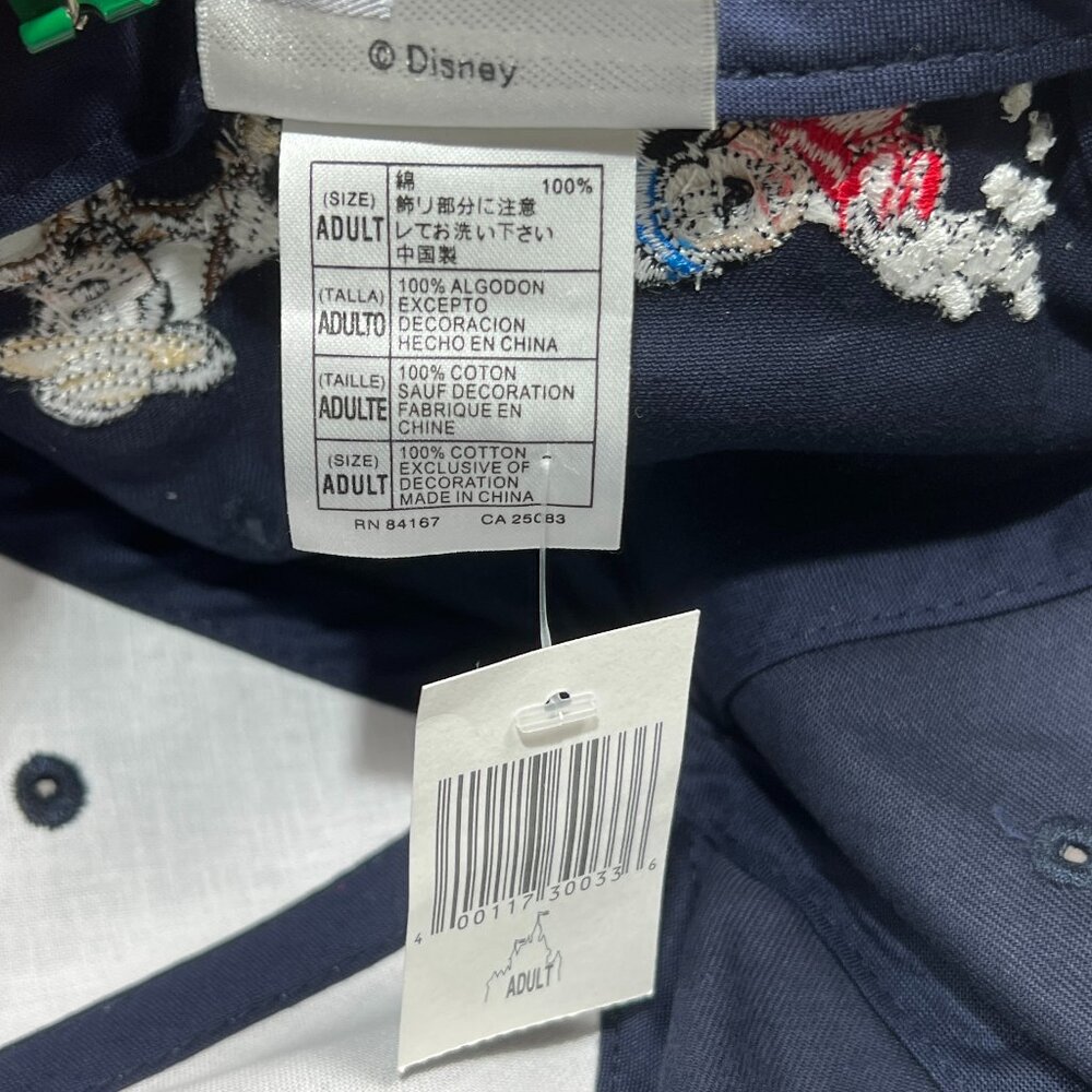 Walt Disney Mickey Mouse Through The years Strapback Hat Navy Adjustable Mens - Picture 11 of 15